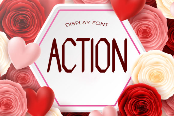 Action: A Futuristic Display Font for Creative Crafters