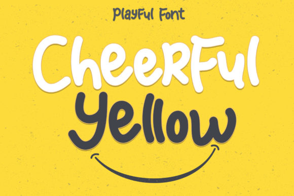 Cheerful Yellow Display Font for Digital Creativity
