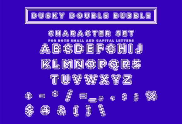 Dusky Double Bubble: A Modern Display Font for Creative Makers