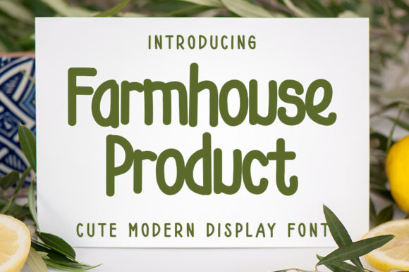 Farmhouse Product: A Natural Display Font for Polished Branding