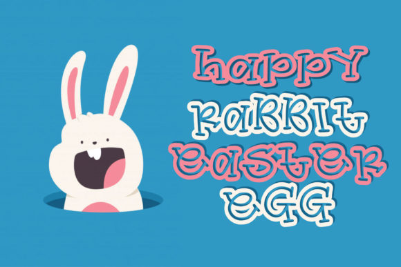 Happy Rabbit Easter Egg Font for Playful Editorial Design