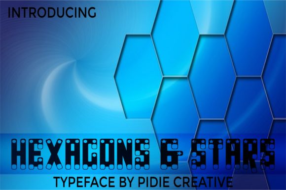 Hexagons Stars: A Modern Display Font for Creative Branding