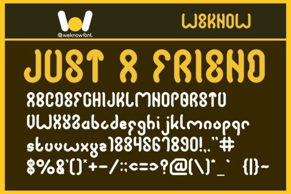 Just a Friend: A Unique Display Font for Creative Branding
