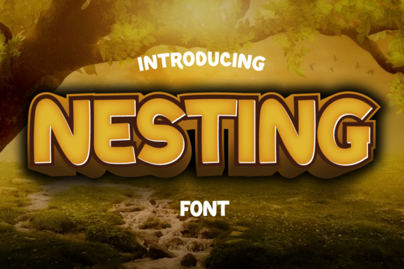 Nesting Font: A Bold Display Type for Creative Projects