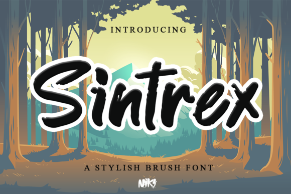 Sintrex – A Bold Display Font for Digital Creativity