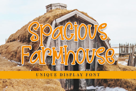 Spacious Farmhouse Font for Joyful Campaign Designs